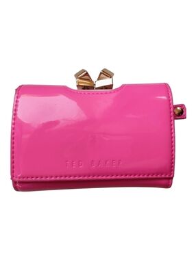 TED BAKER Pink Bow Small Tri Fold Wallet
